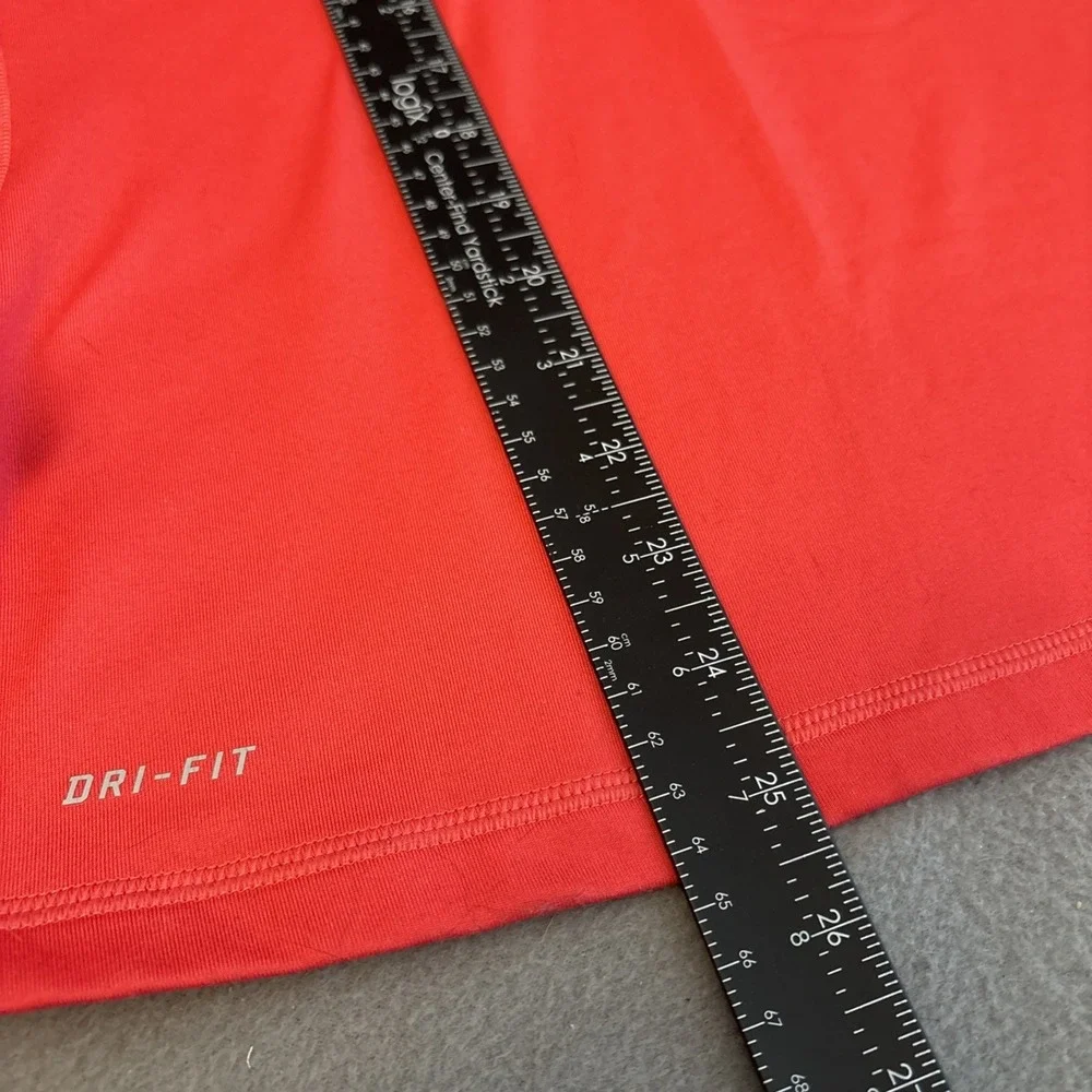 Nike Dri-Fit Pullover Womens Medium Red Long Sleeve Half Zip Running Top - Picture 10 of 10
